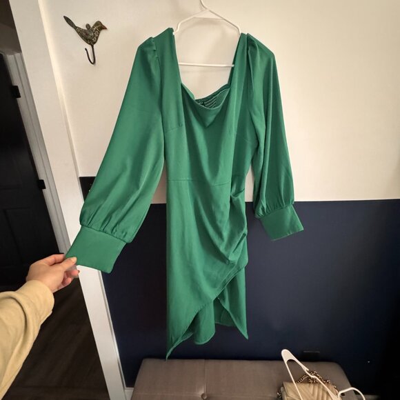 Green Winter Formal Dress - Picture 4 of 4